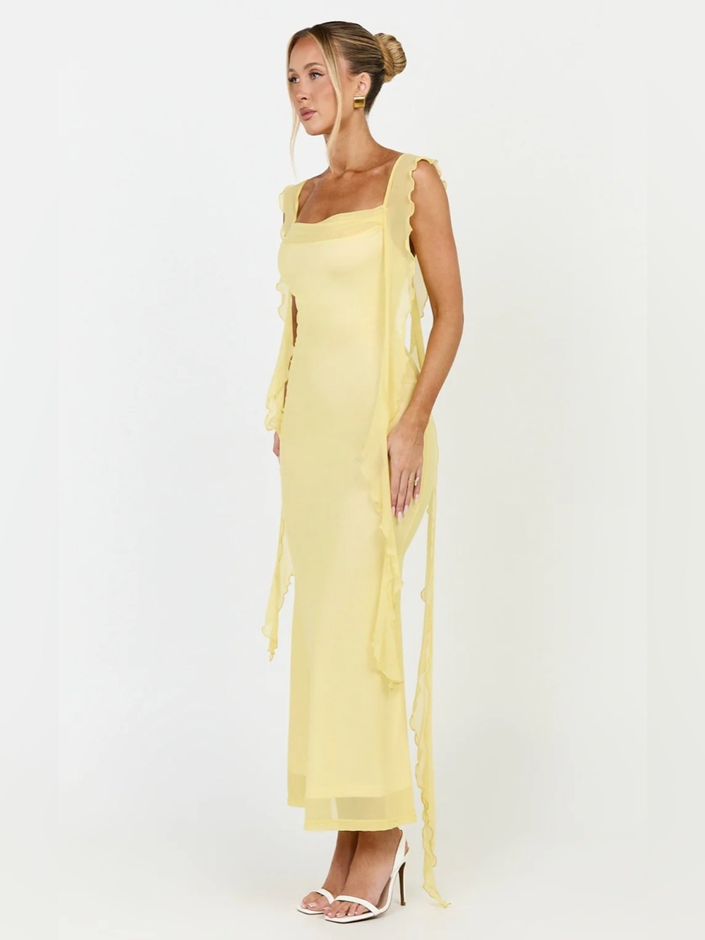 NWT - Showpo. Rosha Midi Dress in Butter - Size 8 - Picture 2 of 11